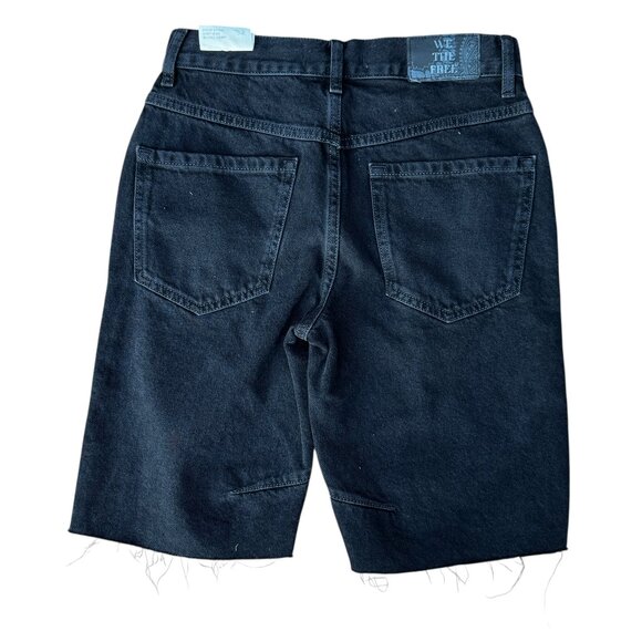 NWT Free People We The Free Ghost Town High Rise Long Short in Worn Black Sz 25 - Picture 9 of 10